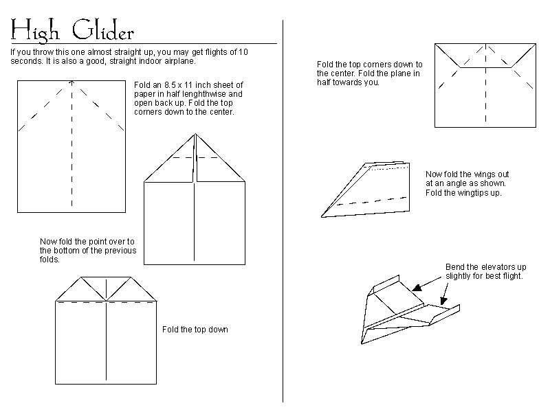 Paper Airplane Kit - Folding Instructions Only **